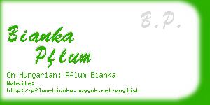 bianka pflum business card